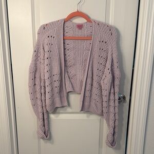 Miami Lilac Open-Front Cardigan